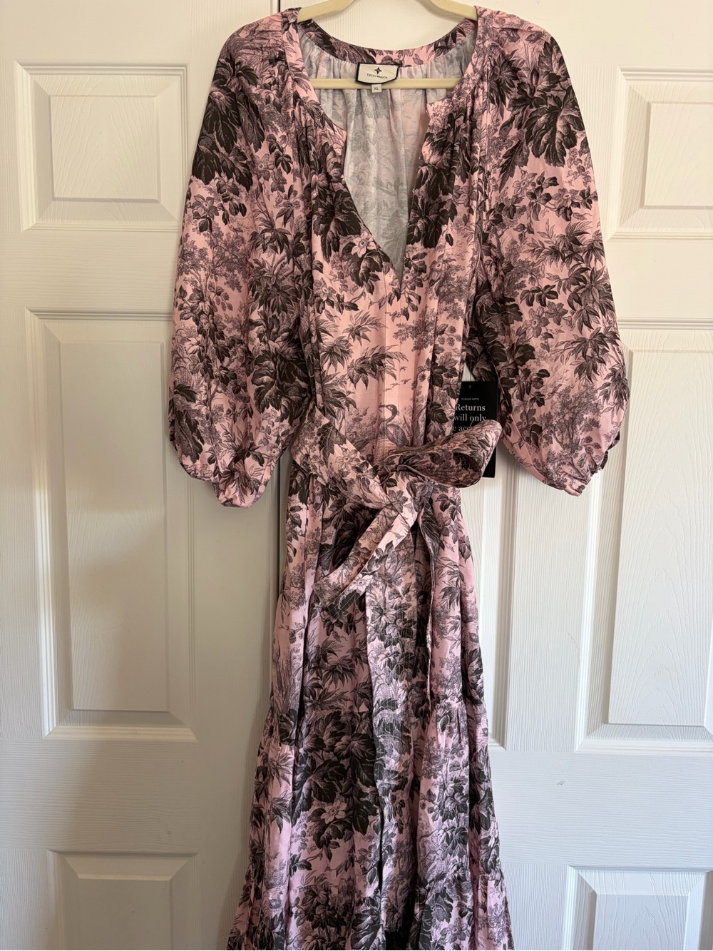 Tuckernuck Pink and Black Floral Maxi Dress
